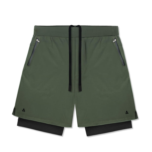 07 Apex Military Shorts (Liner, Navy Green)
