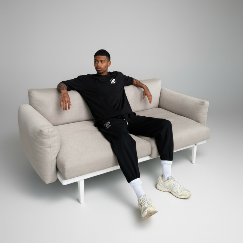 99 Ground Zero Lightweight Drift Tee (Oversized Fit, Black)