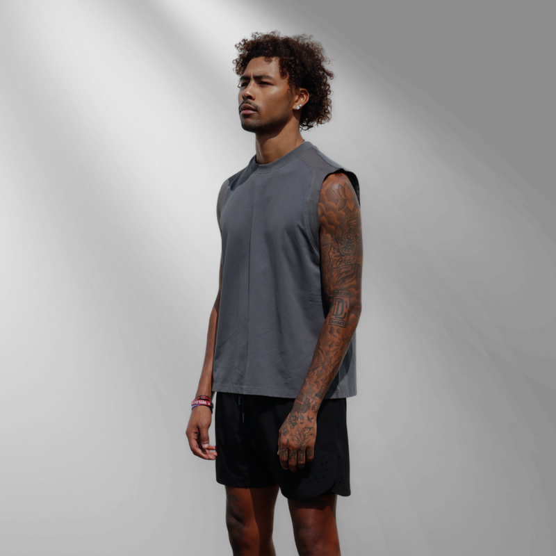 28 Stealth Minimal Sleeveless Tank Top (Relaxed Fit, Eclipse)