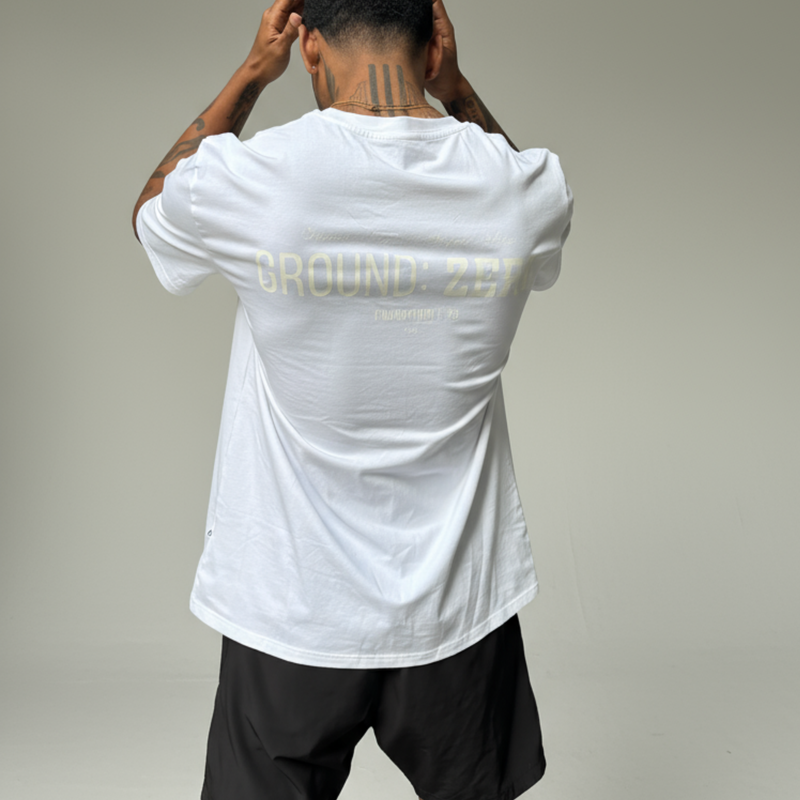 99 Ground Zero Lightweight Motion Tee (Athletic Fit, White)
