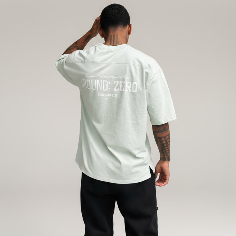99 Ground Zero Lightweight Drift Tee (Oversized Fit, Mint)