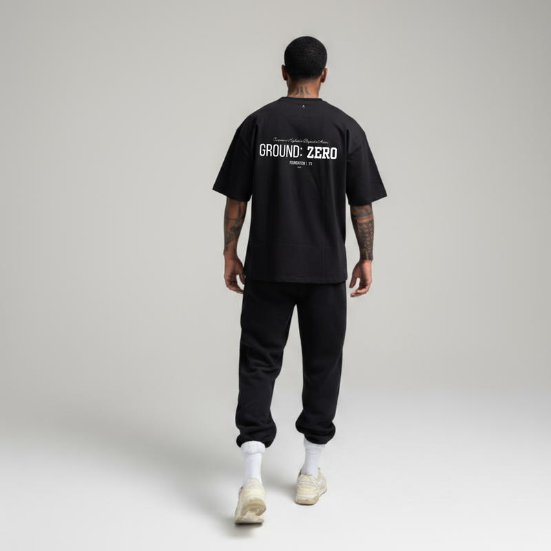 99 Ground Zero Lightweight Drift Tee (Oversized Fit, Black)
