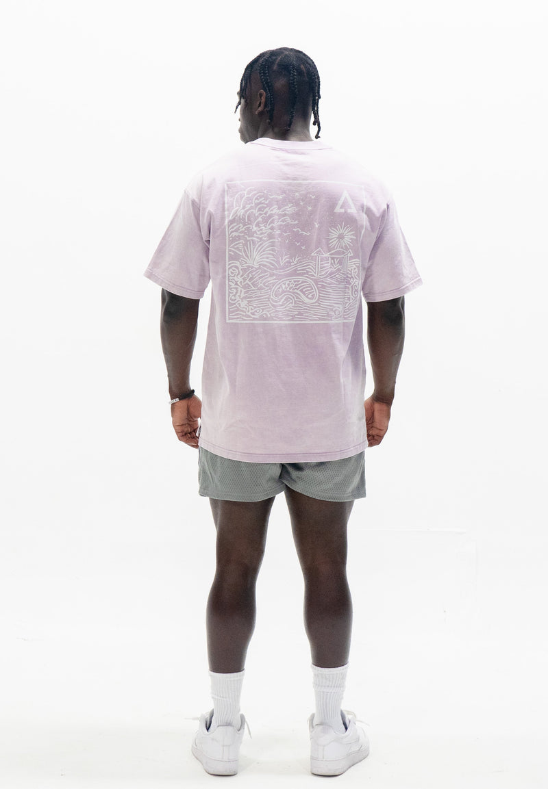 99 Urban Flux Acid-Washed Oversized Tee (Oversized Fit, Purple)