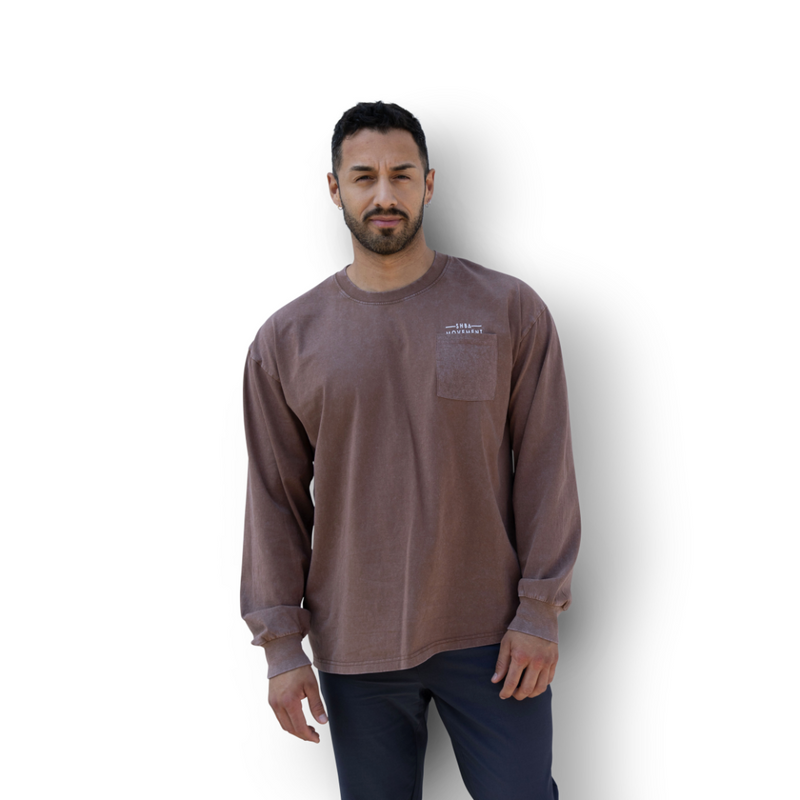 98 Urban Flux Acid-Washed Long Sleeve Shirt (Clay)