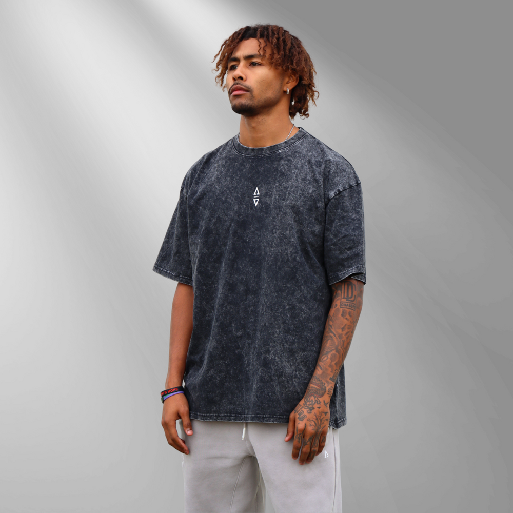 99 Urban Flux Acid-Washed Oversize Tee (Charcoal) – SHBA MOVEMENT
