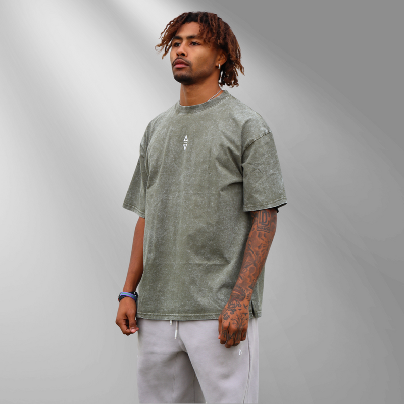 99 Urban Flux Acid-Washed Oversize Tee (Moss)