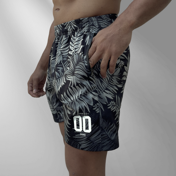 05 Ground Zero Double Mesh Shorts (Monochrome Leaf)