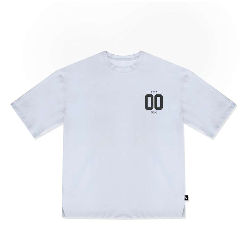 99 Ground Zero Lightweight Drift Tee (Oversized Fit, Glacial White)