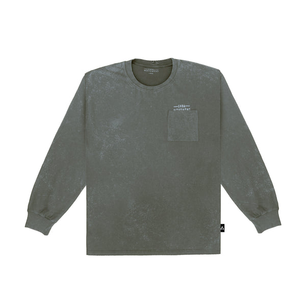 98 Urban Flux Acid-Washed Long Sleeve Shirt (Moss)