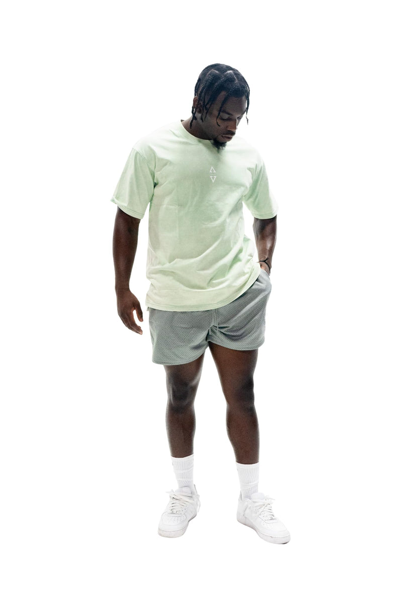 99 Urban Flux Acid-Washed Oversize Tee (Oversized Fit, Mint)